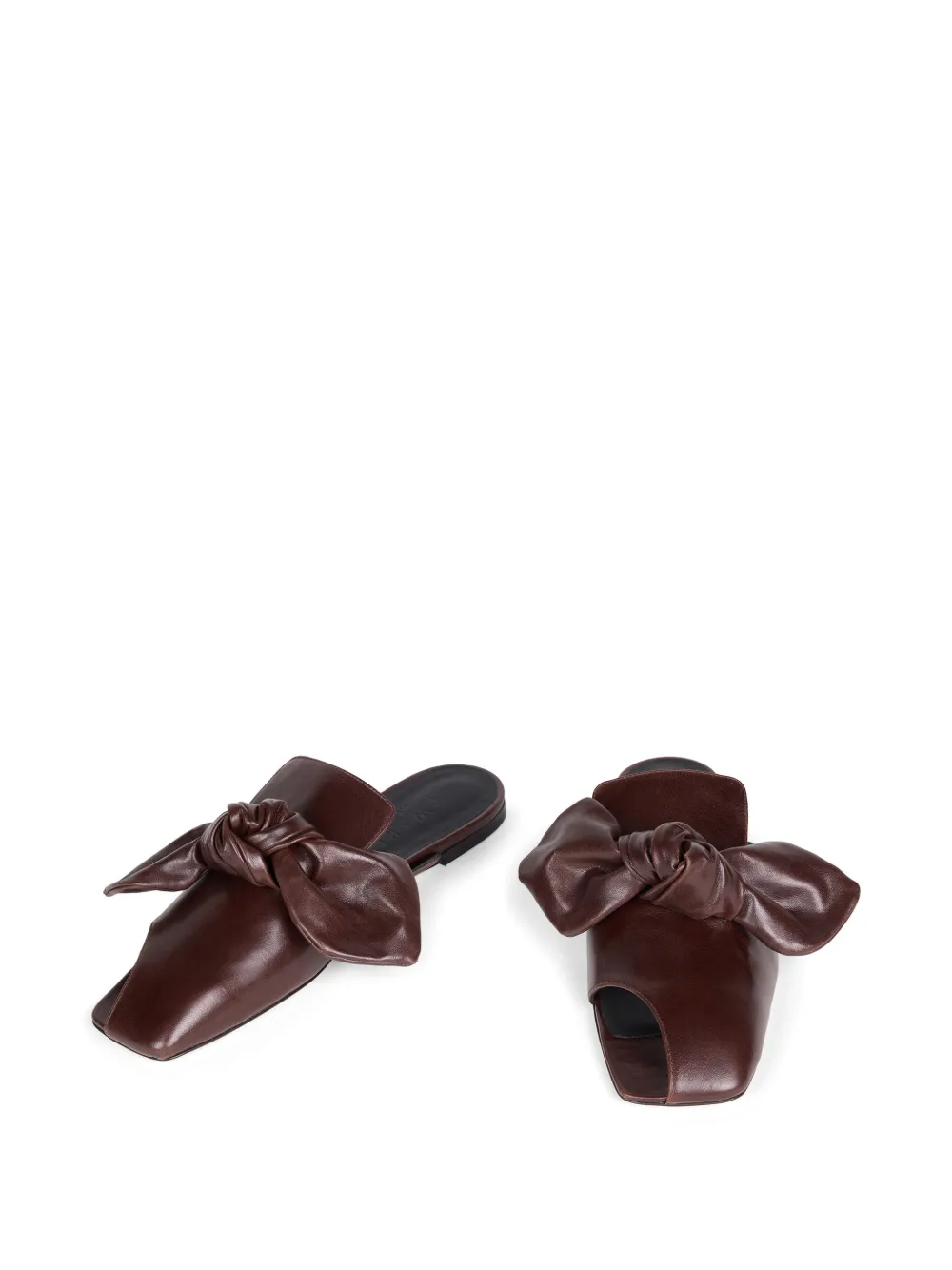 A.W.A.K.E. Mode Tim bow-detail open-toe mules Bruin