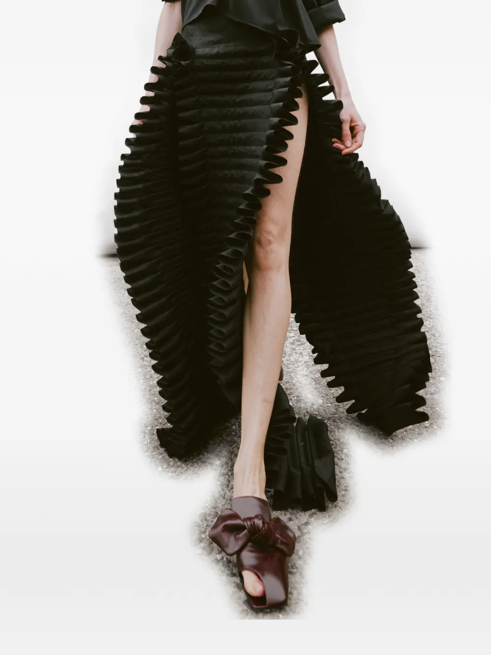 A.W.A.K.E. Mode Tim bow-detail open-toe mules Bruin