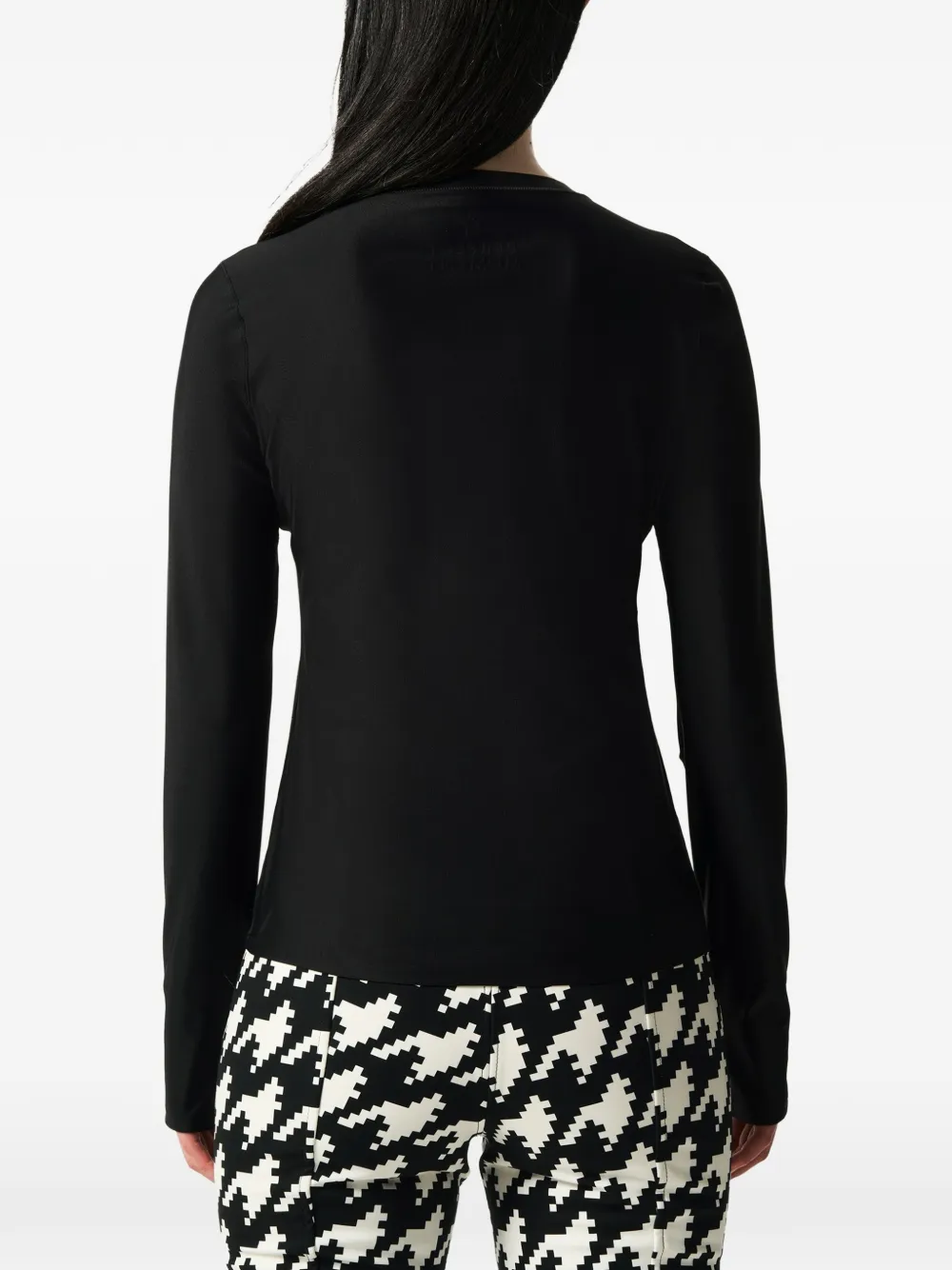 Perfect Moment Gelaagde top met ronde hals en raglan mouwen Zwart