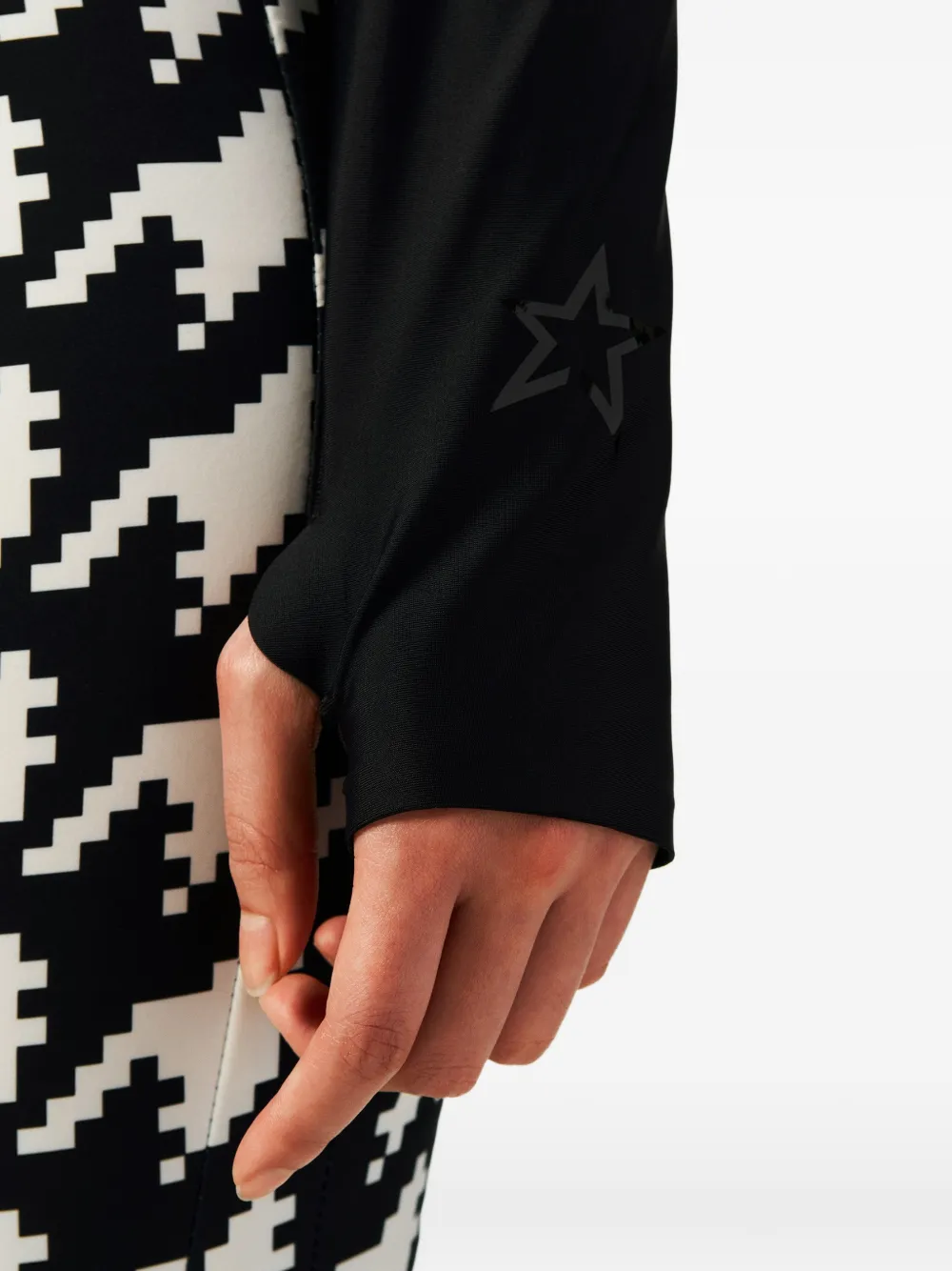 Perfect Moment Gelaagde top met ronde hals en raglan mouwen Zwart
