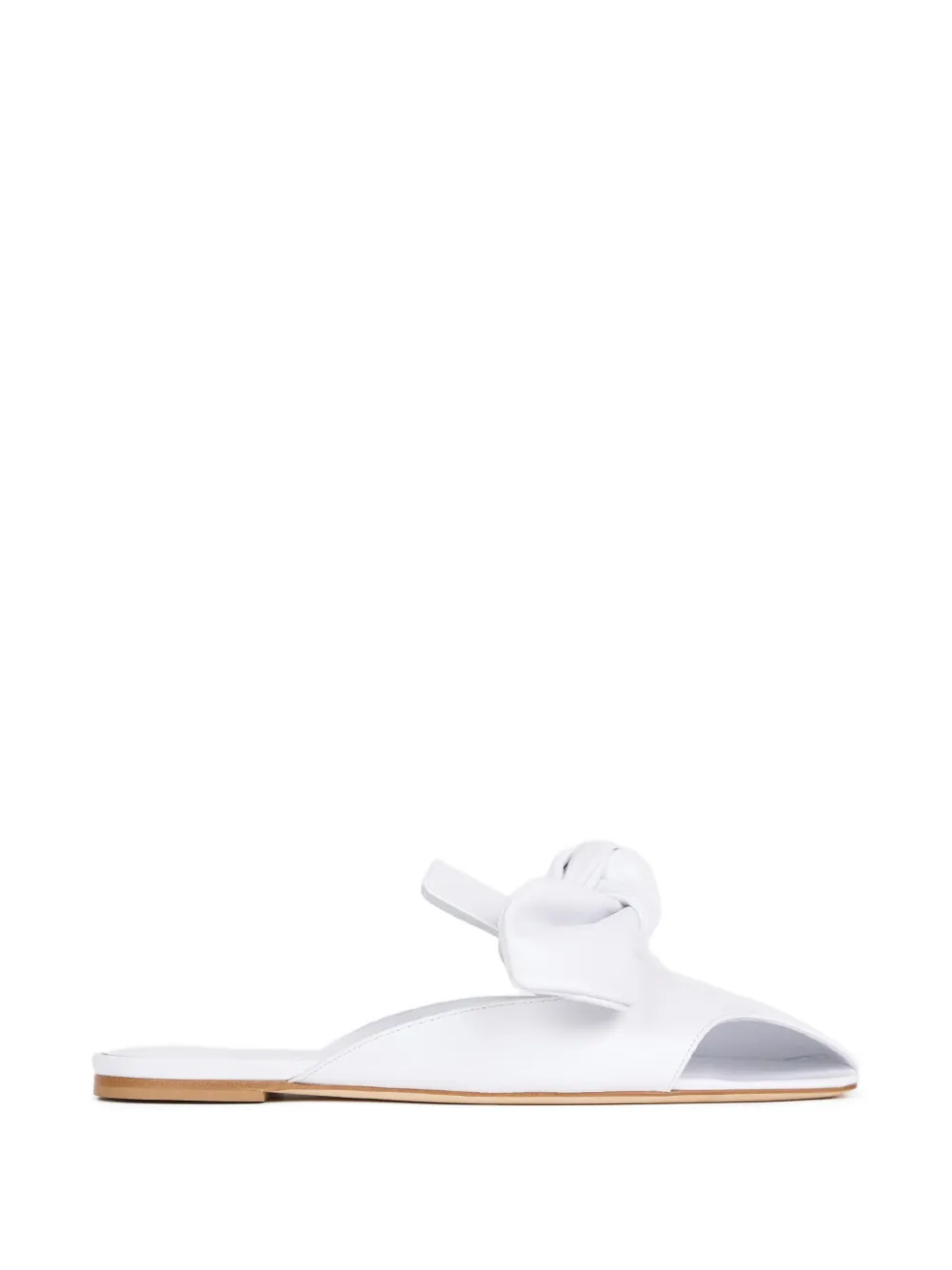 A.W.A.K.E. Mode Tim bow-detail open-toe mules - Bianco