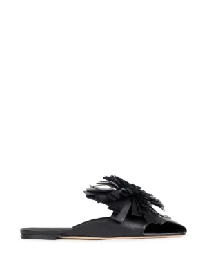 MM6 Maison Margiela レザー ミュール | ブラック | FARFETCH JP
