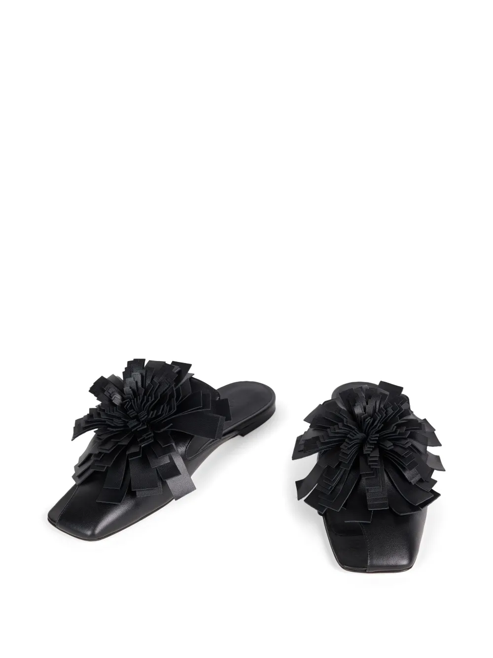 A.W.A.K.E. Mode Tim pom-pom mules Zwart