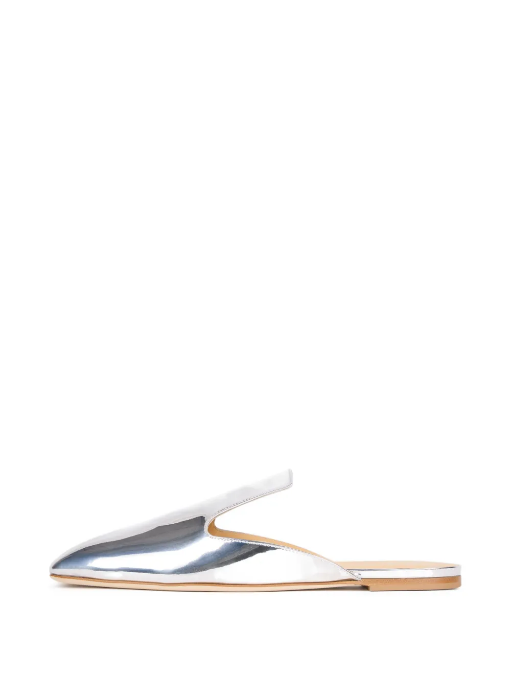 A.W.A.K.E. Mode Tim metallic muiltjes met open neus Goud