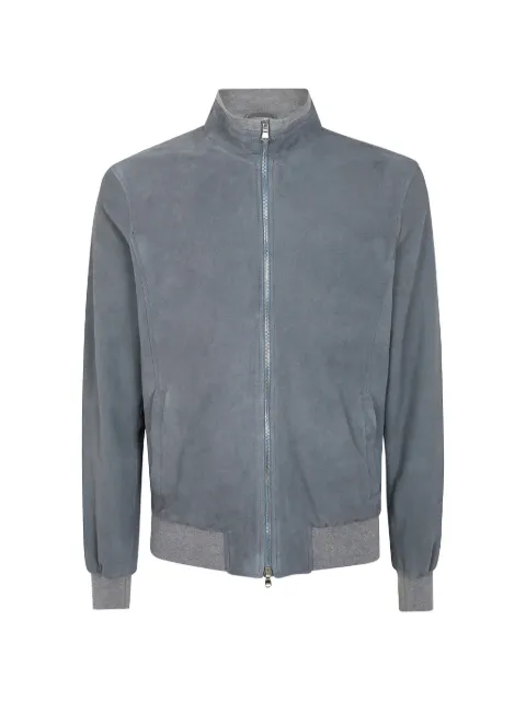 Barba suede bomber jacket