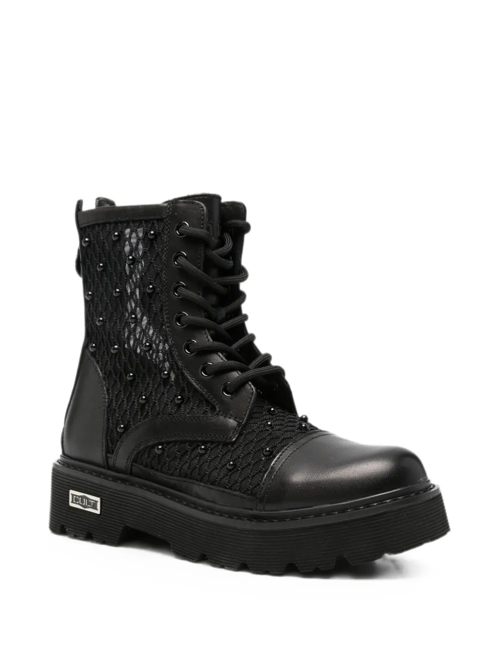 Cult stud-embellishment boots Zwart