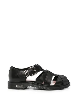 PLAN C クロスストラップ フラットサンダル size 37 黒 イタリア製
