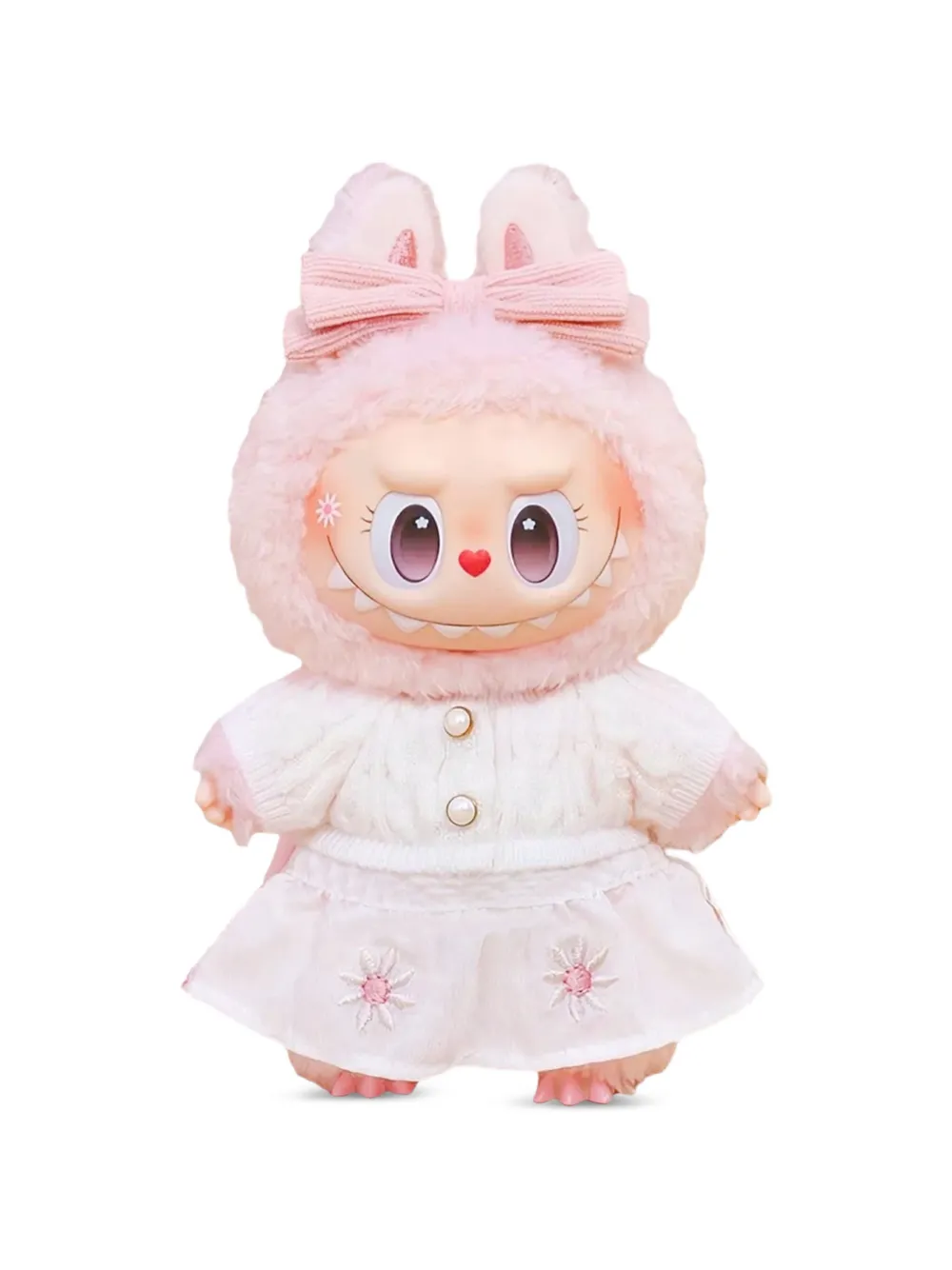 Pop Mart Labubu The Monsters Mokoko Fall into Sweaters Series Vinyl bag charm - Rosa