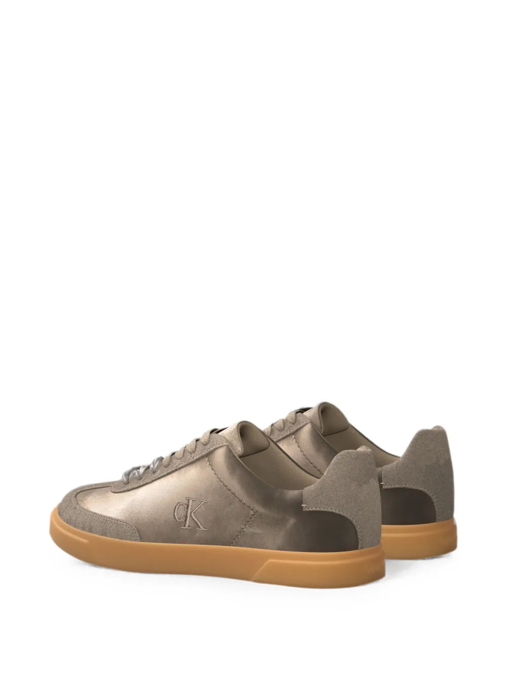 Calvin Klein logo-embroidered sneakers Beige