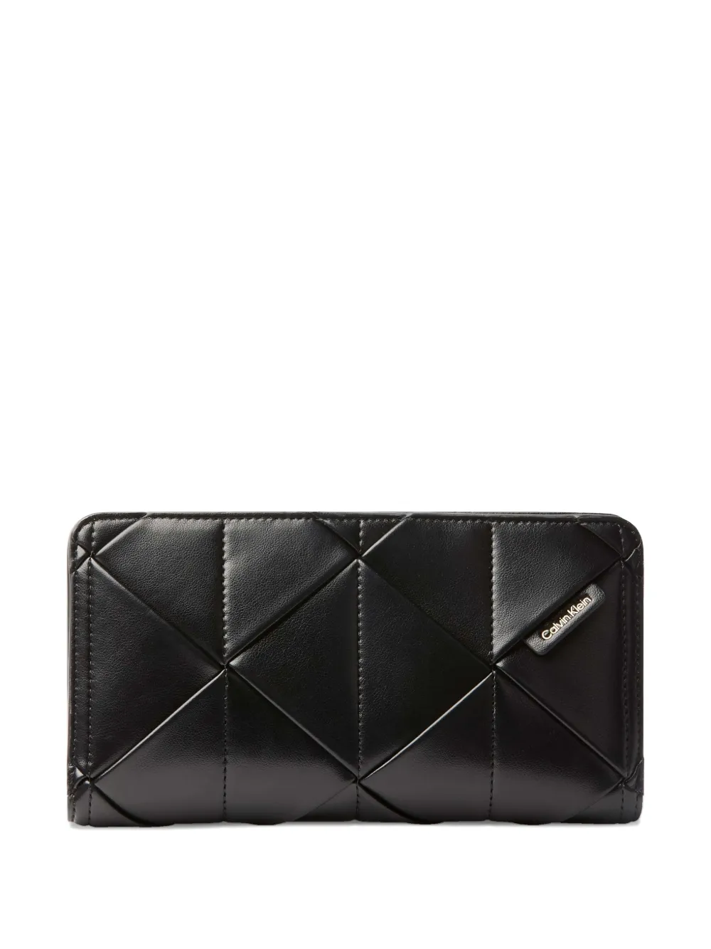 Calvin Klein quilted logo-plaque wallet - Nero
