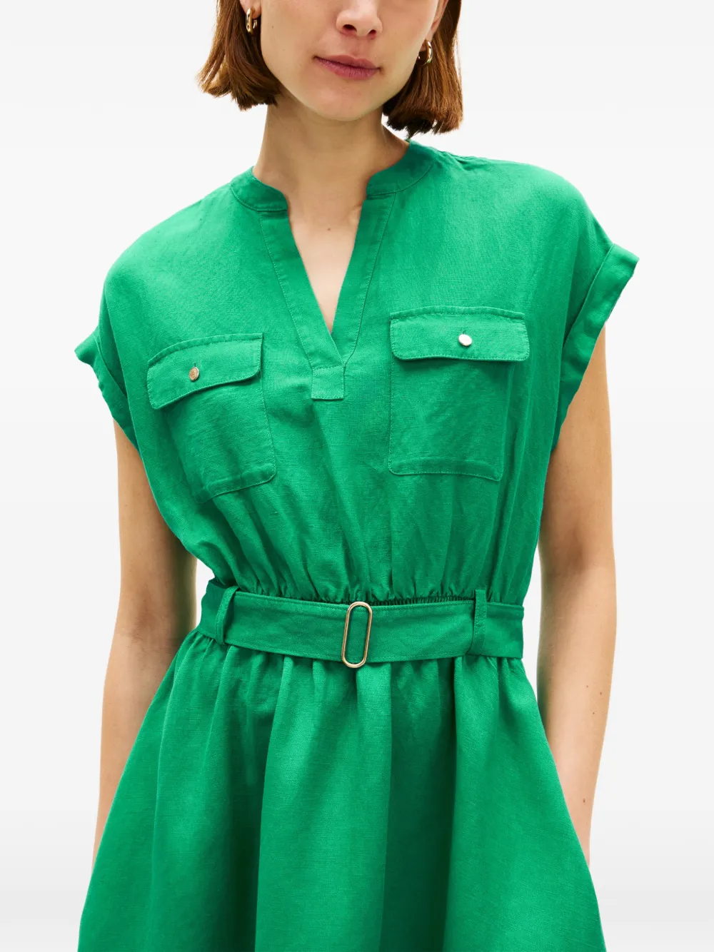 Tommy Hilfiger Midi-jurk met ceintuur Groen