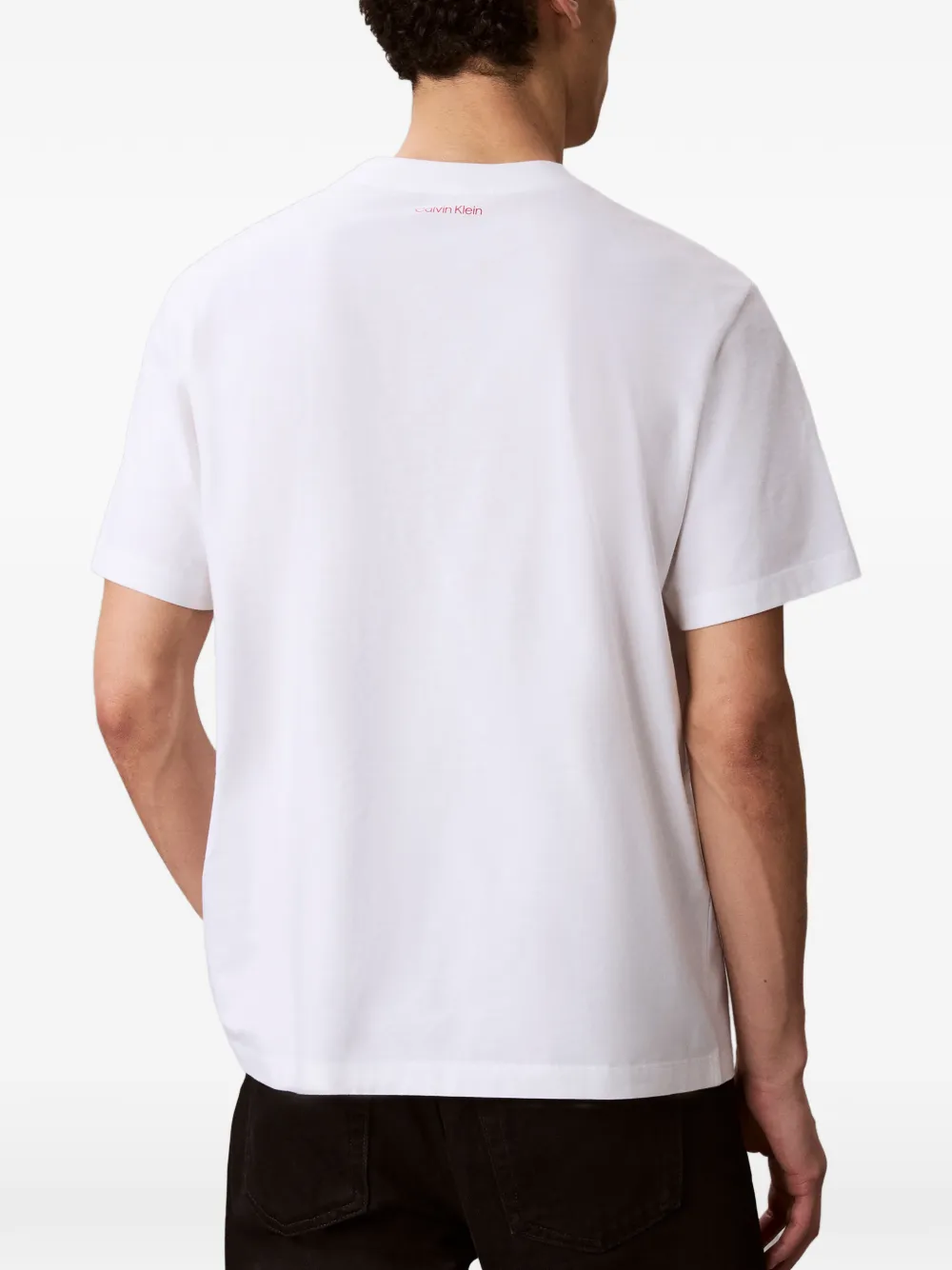 Calvin Klein T-shirt met logoprint met ronde hals Wit