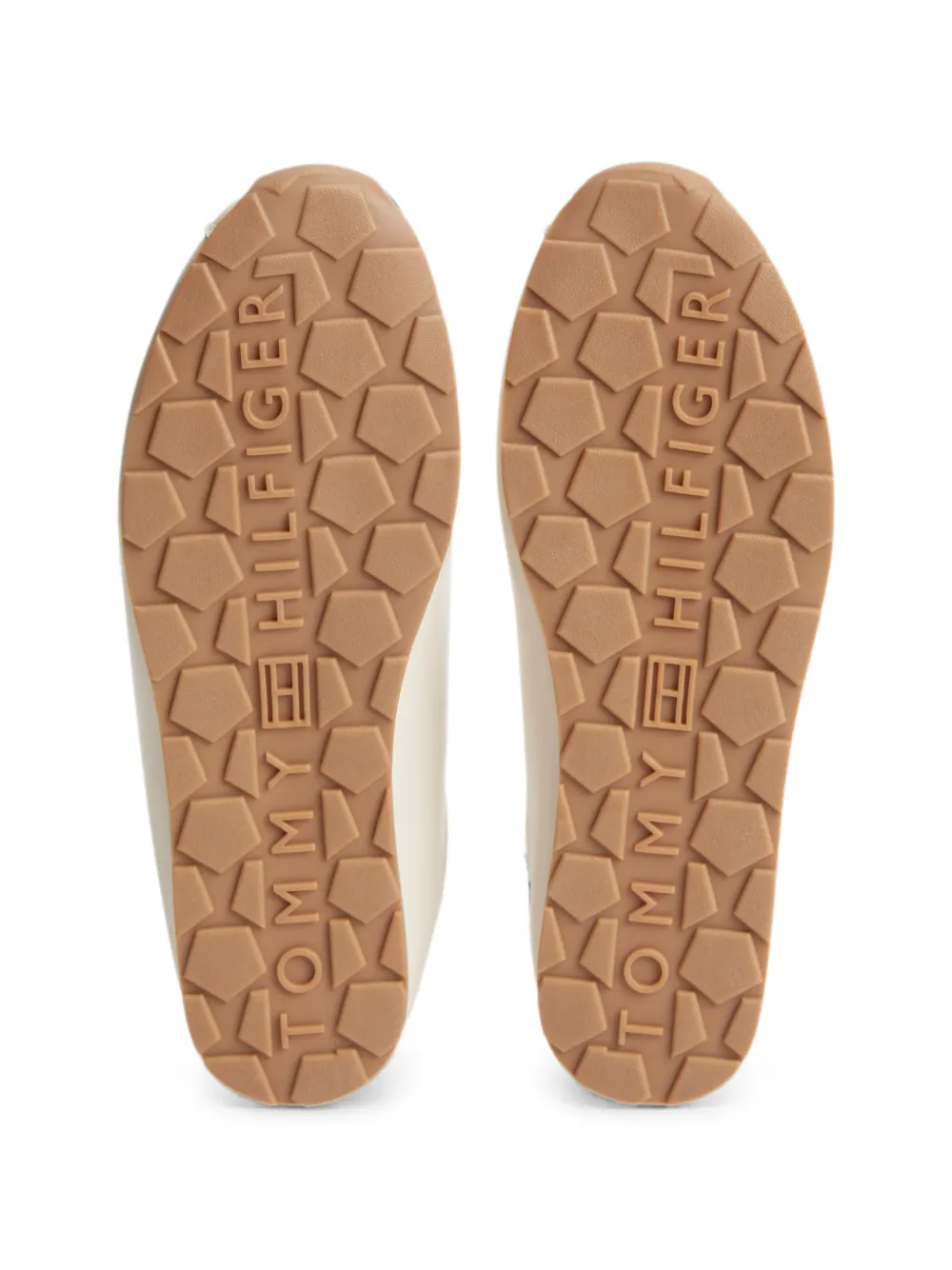 Tommy Hilfiger Leren sneakers met monogram Beige