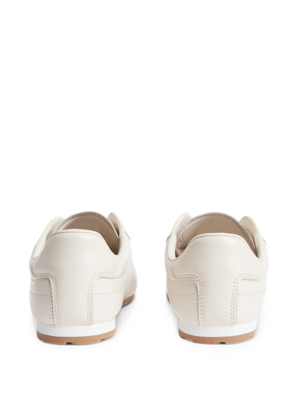 Tommy Hilfiger Leren sneakers met monogram Beige