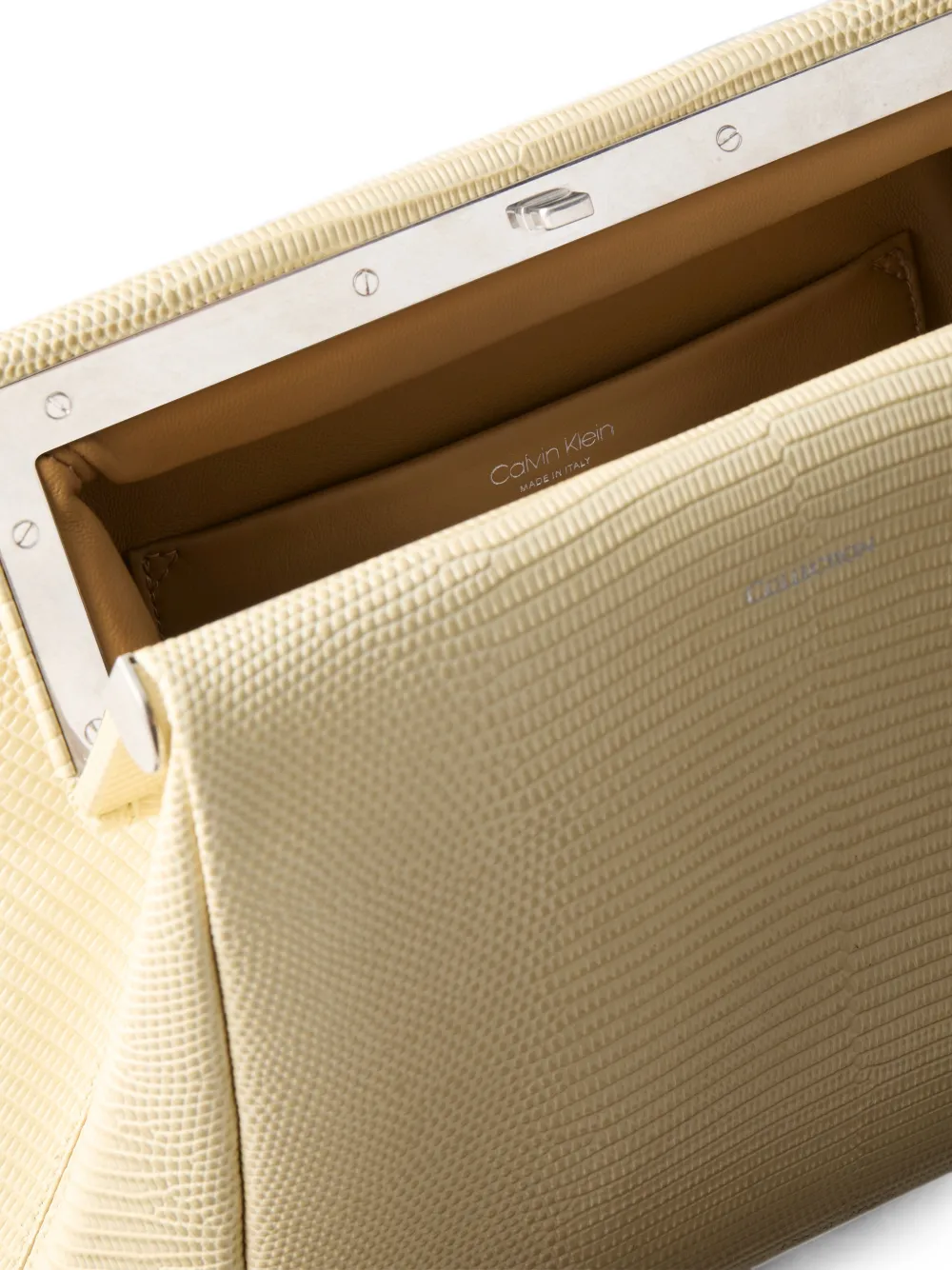 Calvin Klein Schoudertas met hagedissen-effect Beige