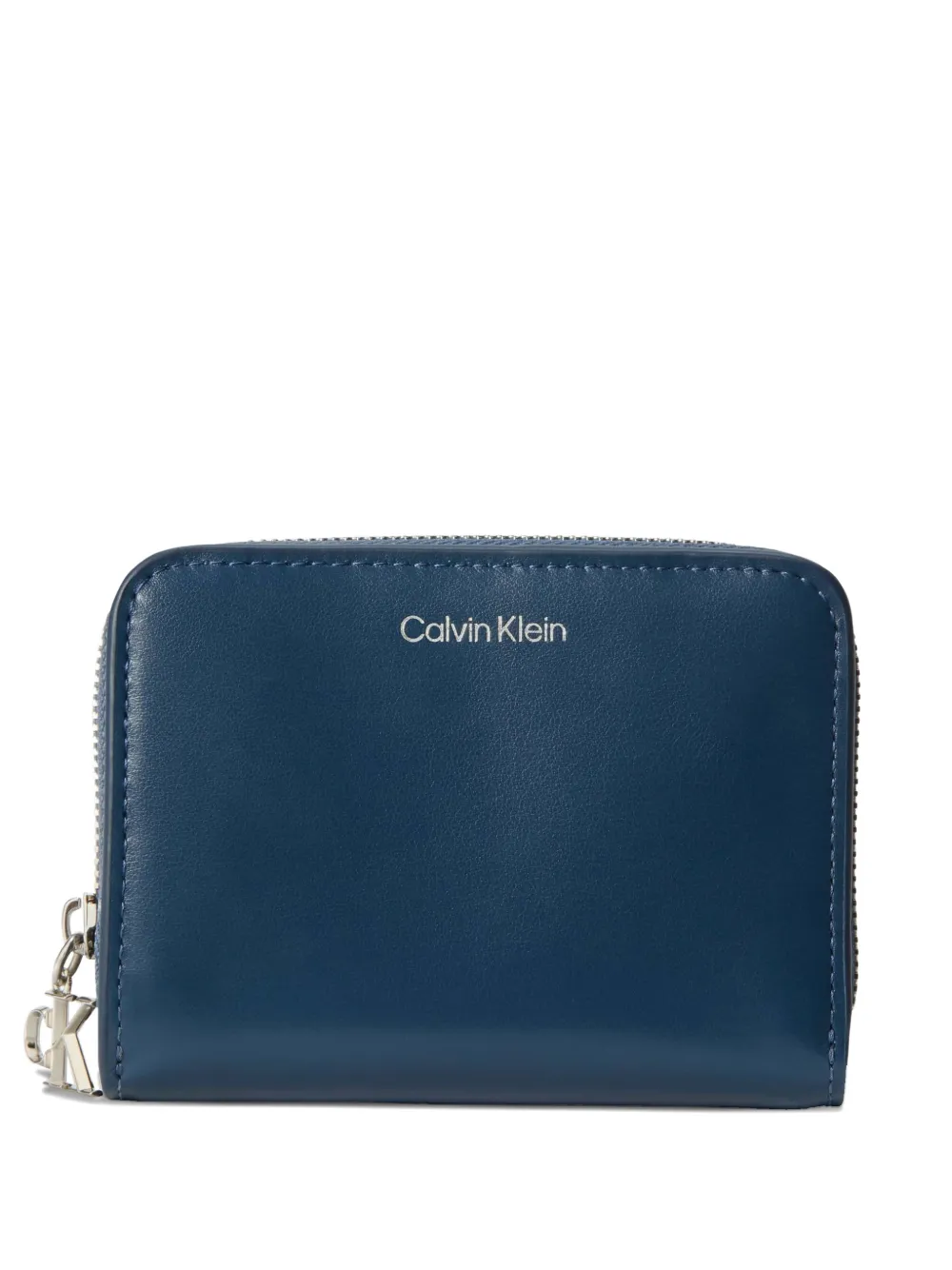 Calvin Klein monogram-charm leather wallet - Blu