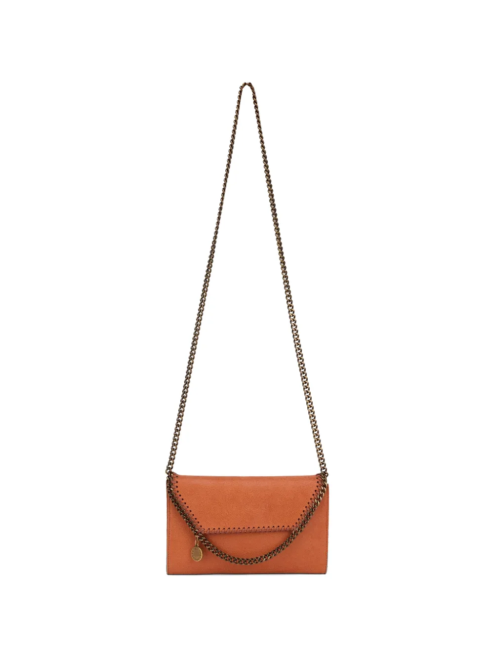Stella McCartney Falabella whipstitch-trim shoulder bag - Arancione