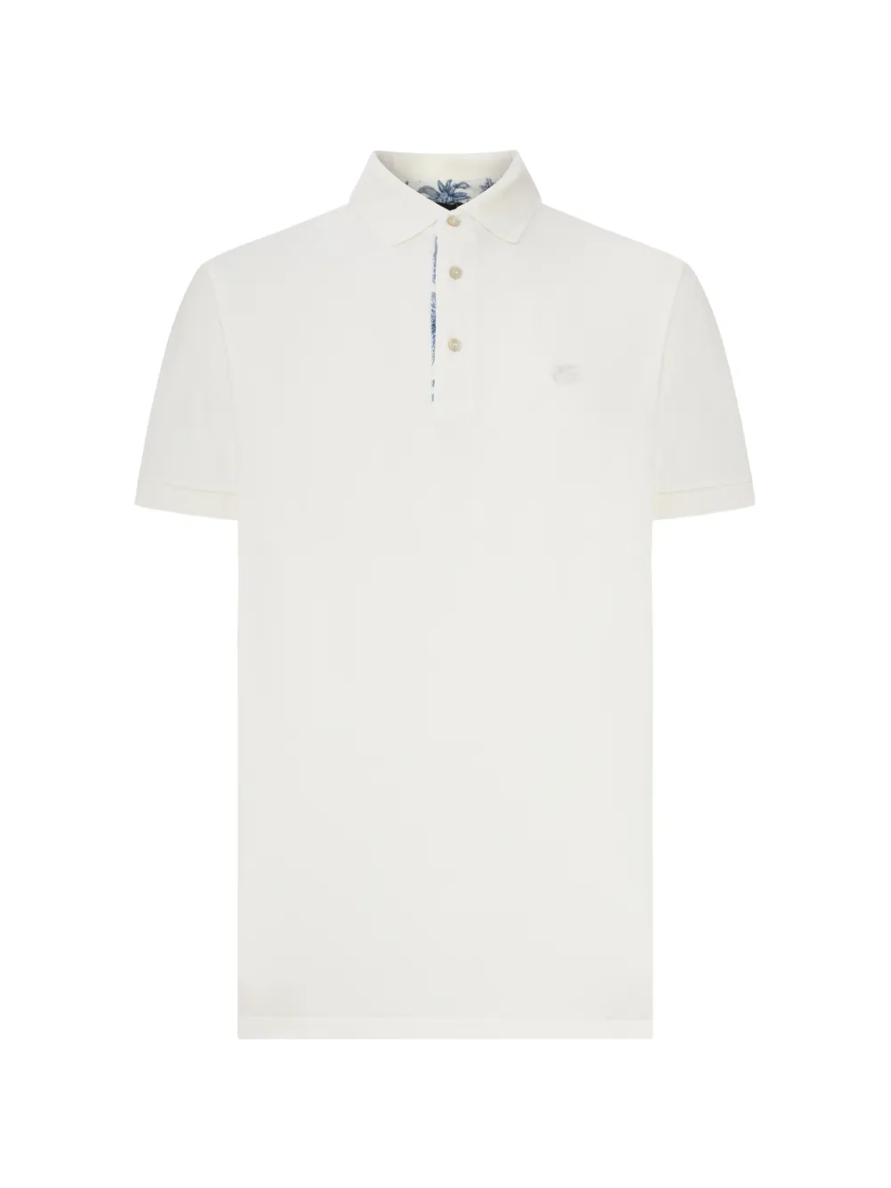 ETRO printed-detail cotton polo shirt - Weiß
