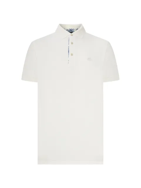 ETRO printed-detail cotton polo shirt