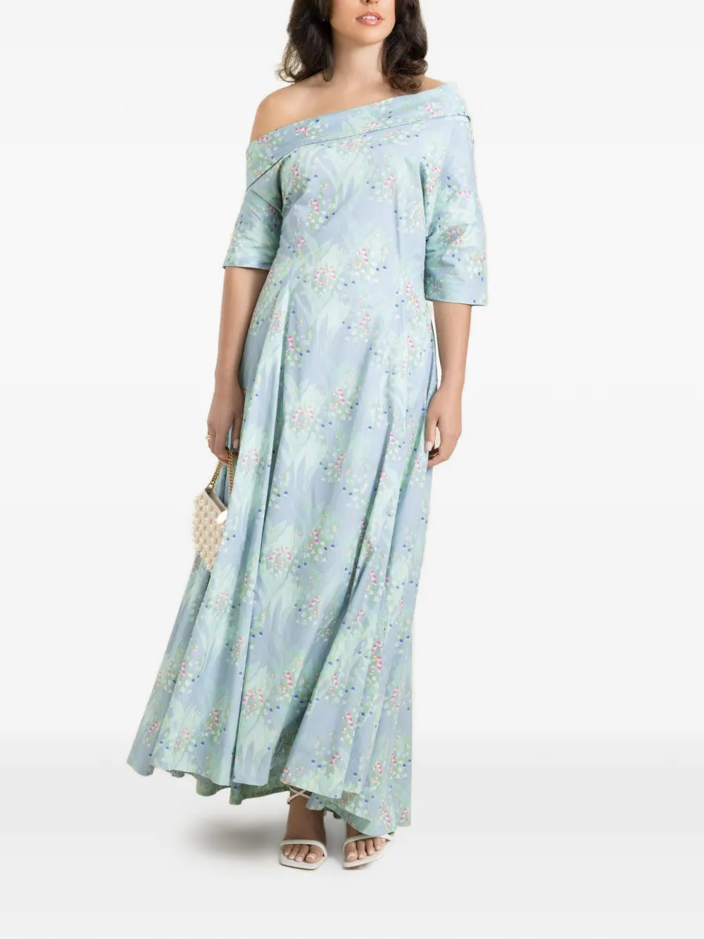 Bernadette Bowers floral-print maxi dress - Blu