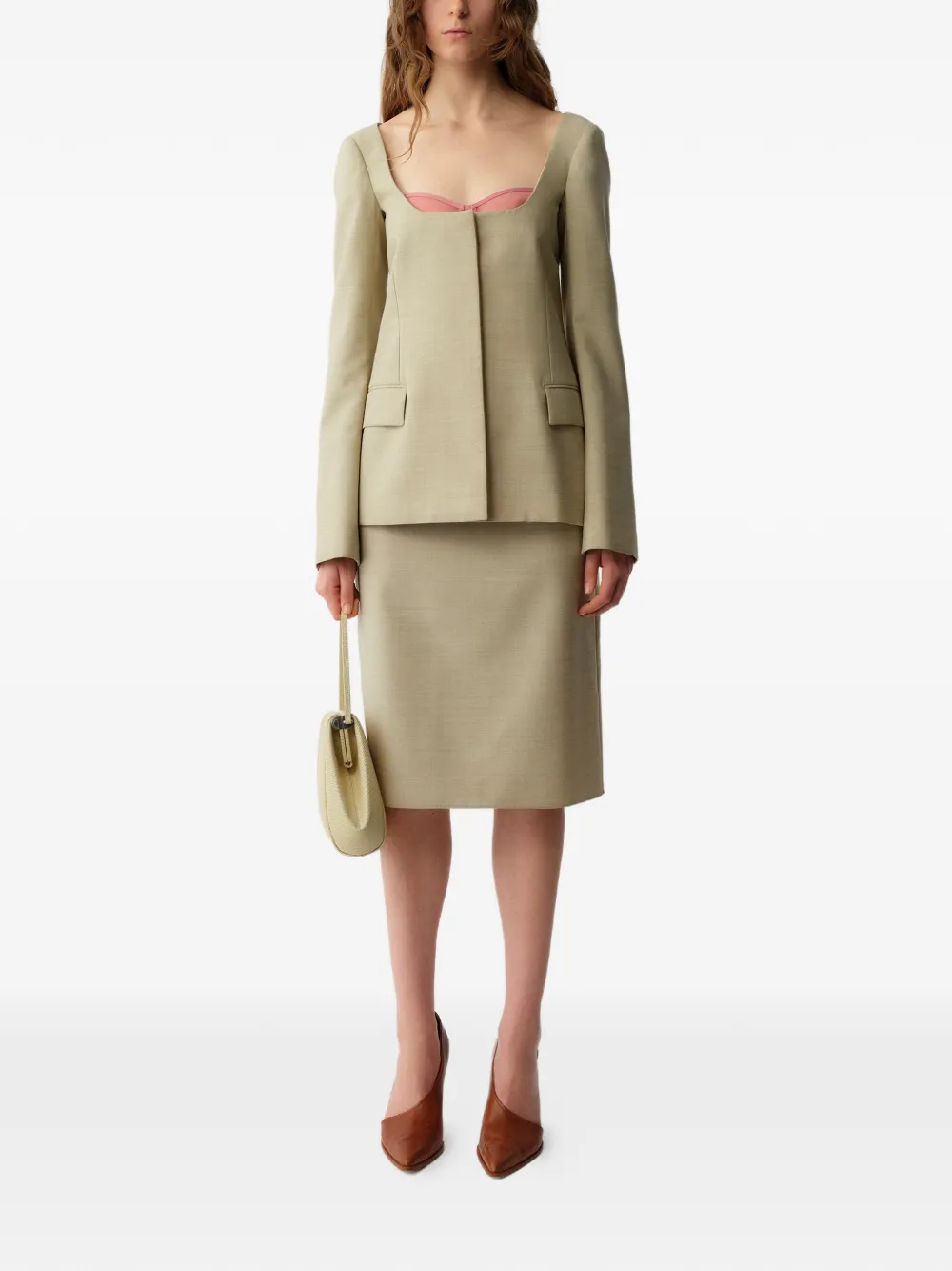 Calvin Klein Rok met split Beige
