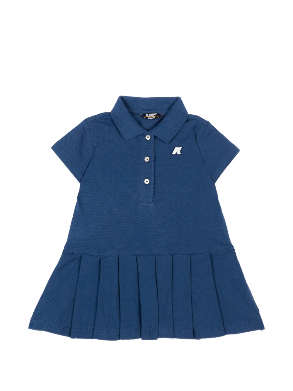 K Way Kids pleated polo dress - Blu