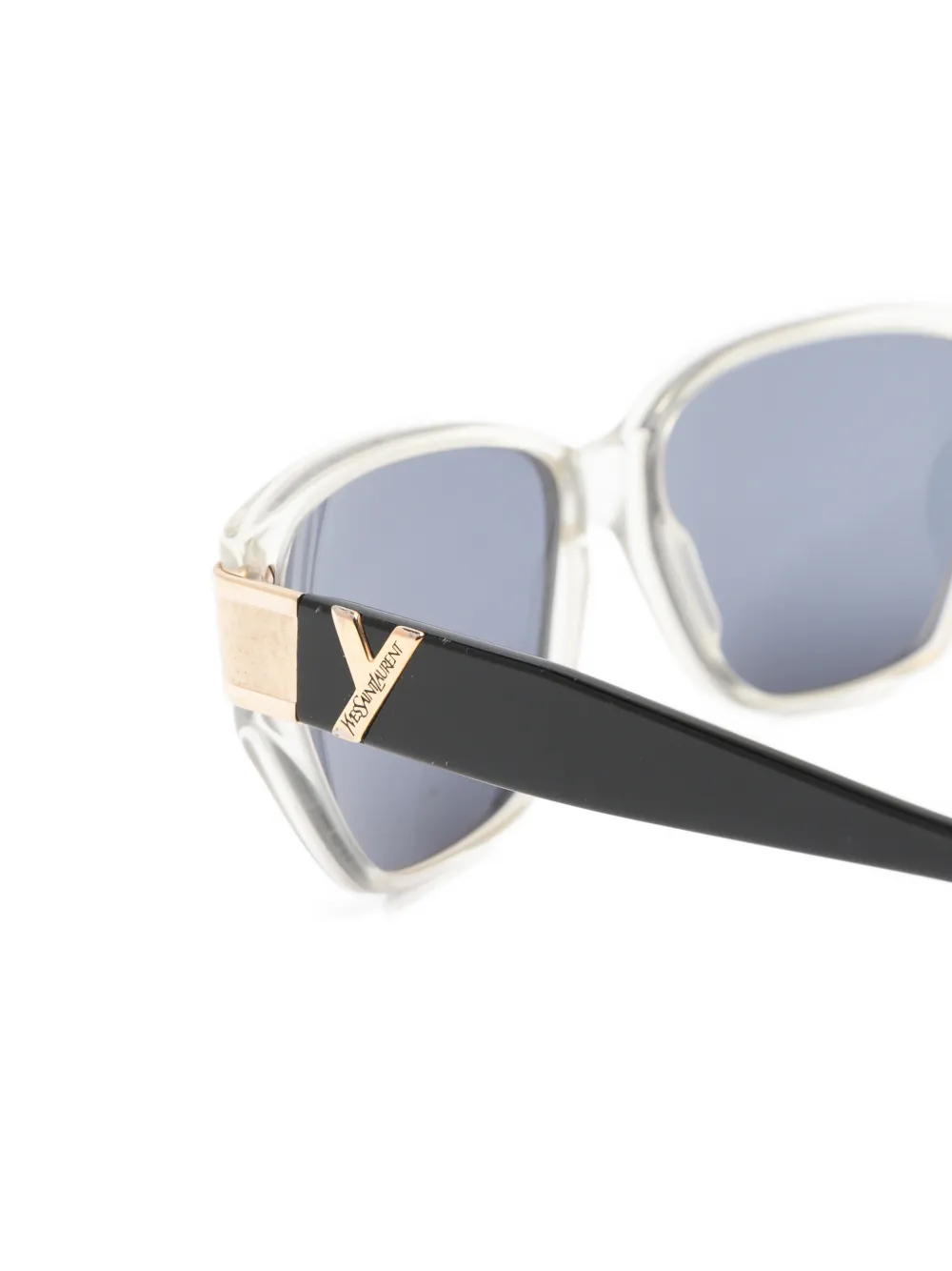 Saint Laurent Pre-owned 1990s Cat-eye Sunglasses in White, view 3