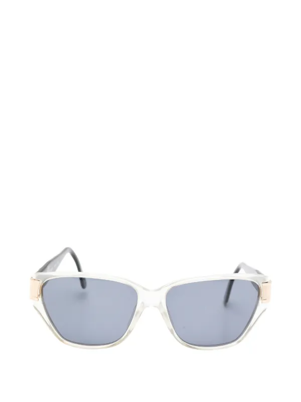 Saint Laurent Pre-owned 1990s Cat-eye Sunglasses in White