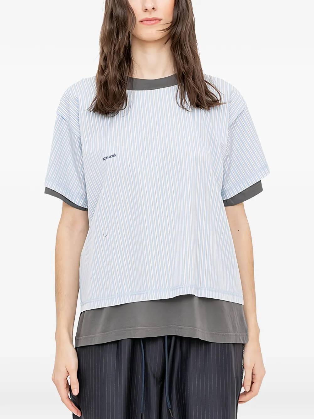 FAÇON JACMIN Thoai Mirror double T-shirt - Blau