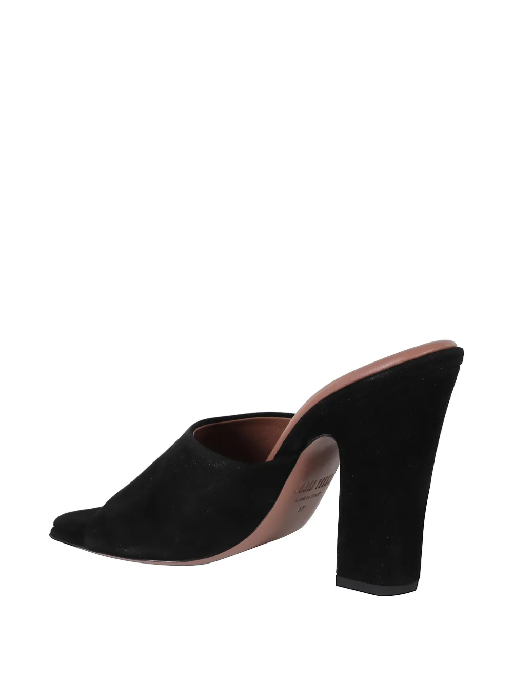 Paris Texas Ava suede block-heel sandals Zwart