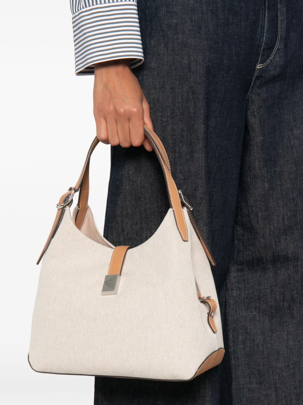 Kate Spade Canvas shopper met leren afwerking Beige