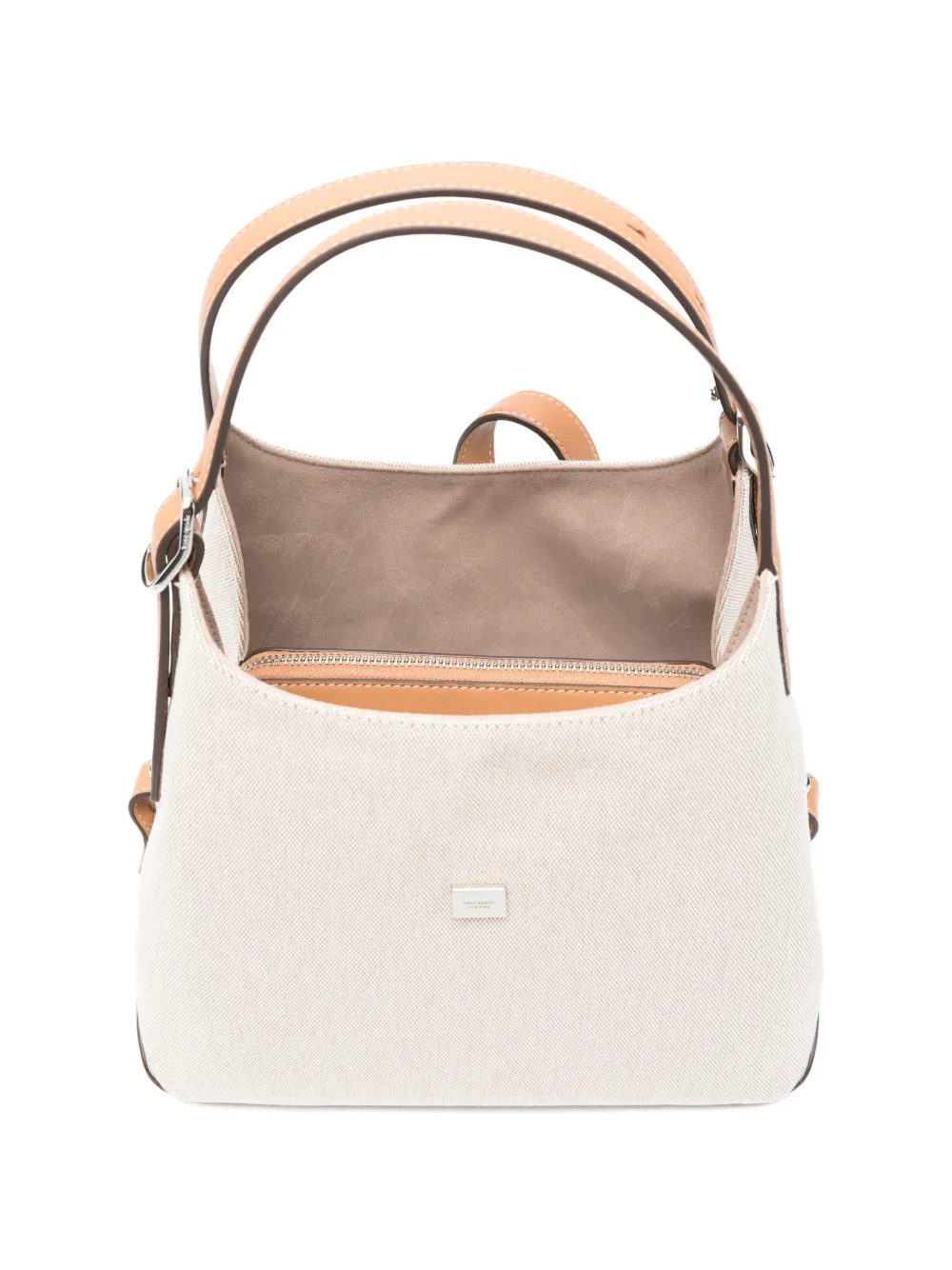 Kate Spade Canvas shopper met leren afwerking Beige