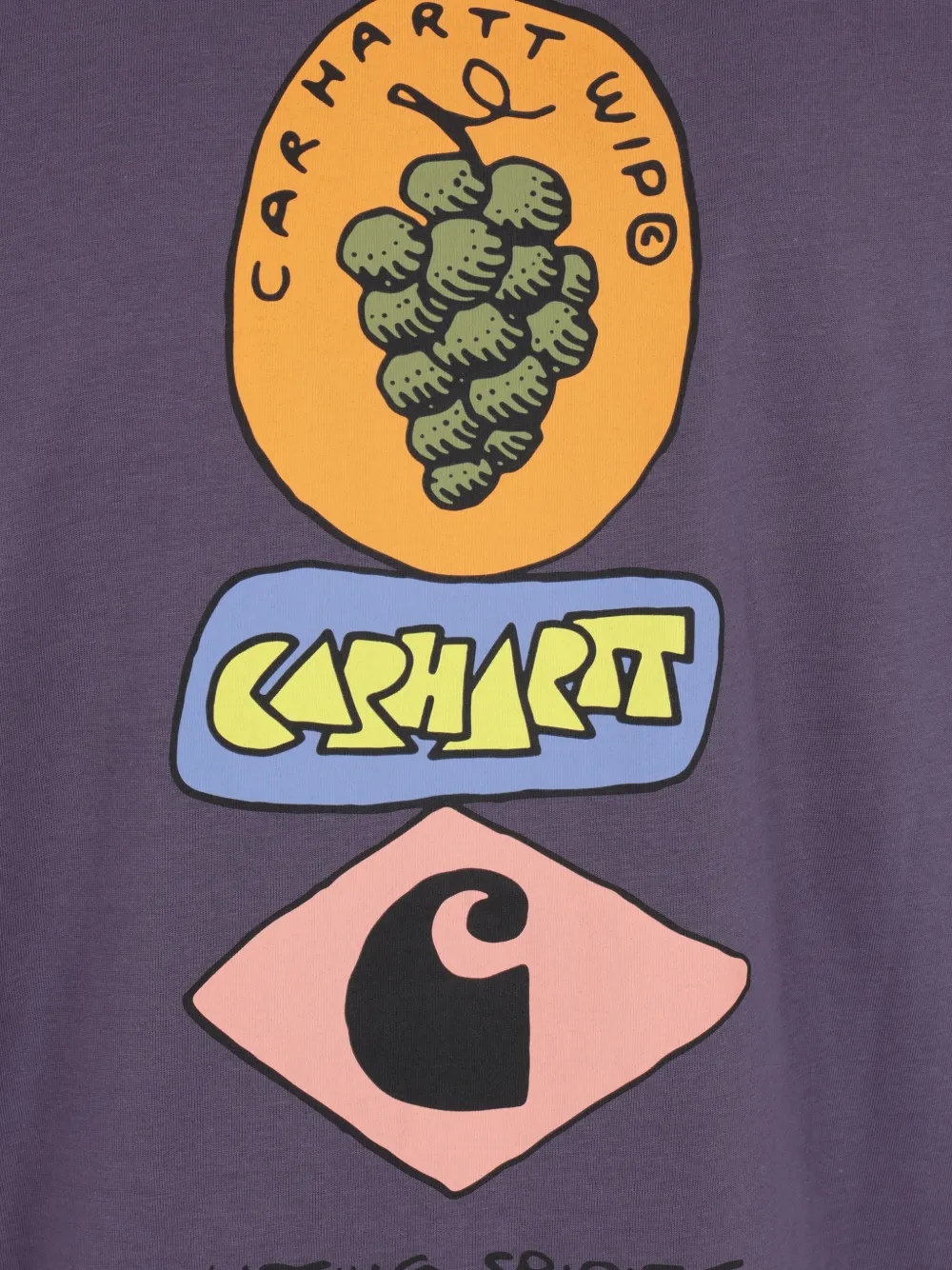 Carhartt WIP Stacked Grapes T-shirt met grafische print Paars