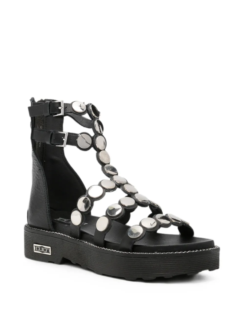 Cult Ziggy stud-embellishment leather sandals Zwart