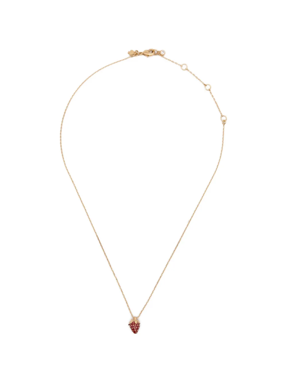 Kate Spade strawberry-pendant crystal-embellished necklace - Oro