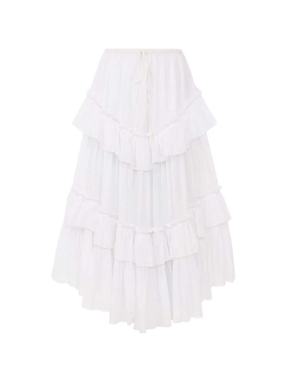 Chloé tiered ruffled skirt - White