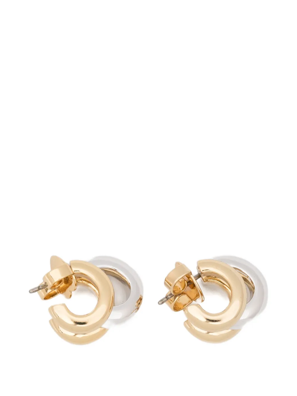 Kate Spade Huggies triple-band mixed-metal earrings - Oro