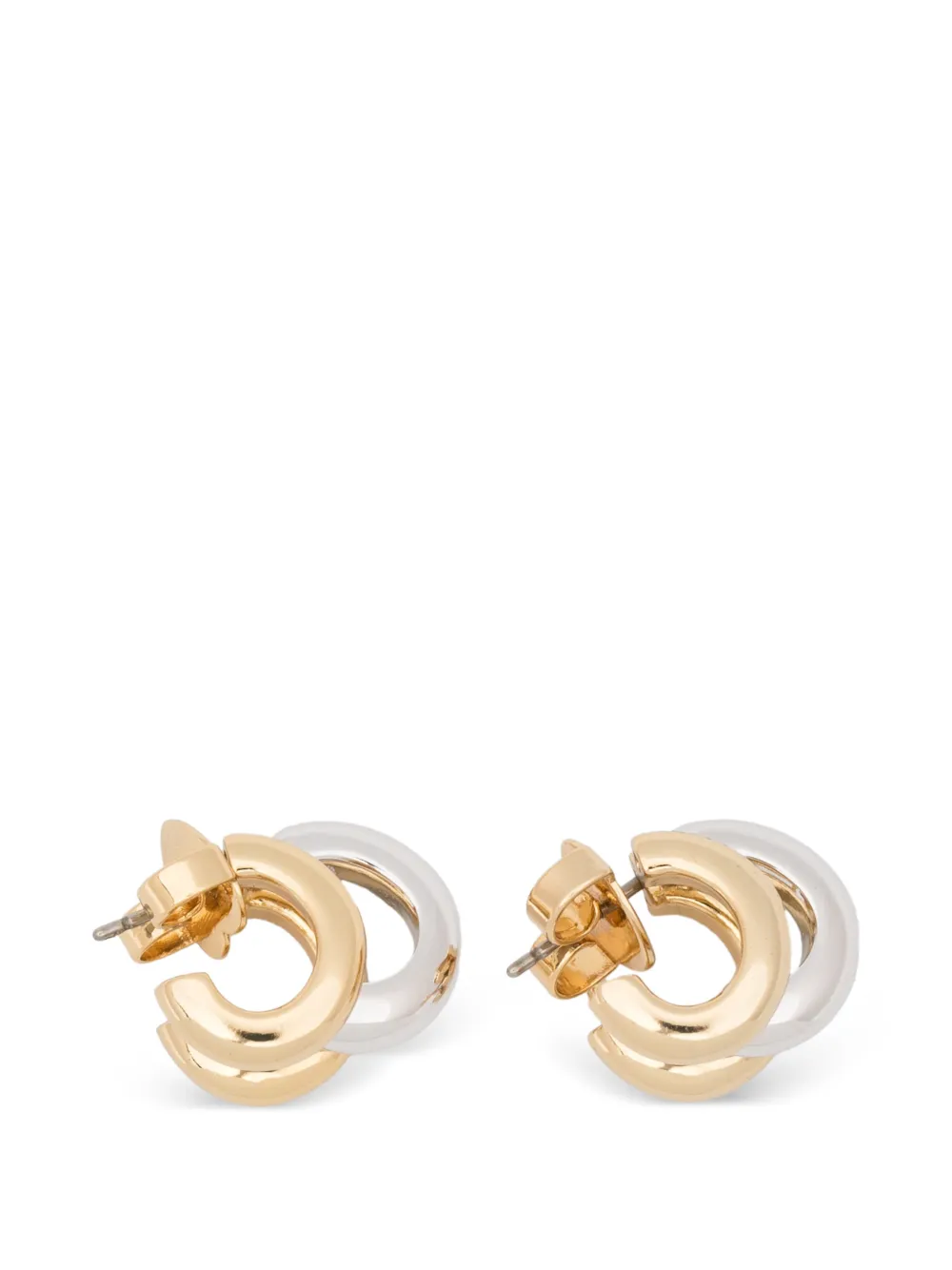 Kate Spade Huggies triple-band mixed-metal earrings - Oro