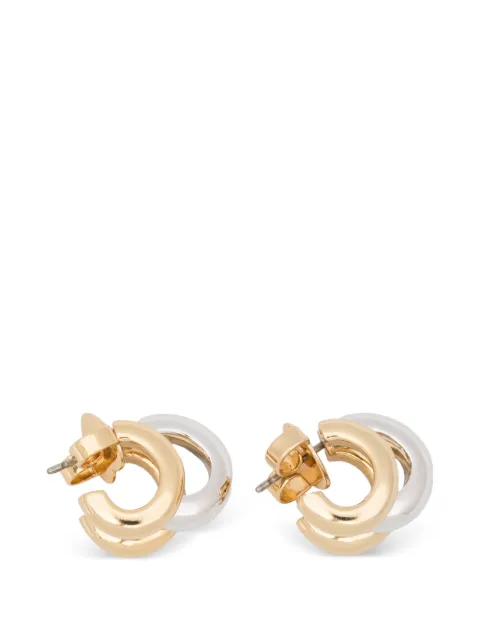 Kate Spade Huggies triple-band mixed-metal earrings