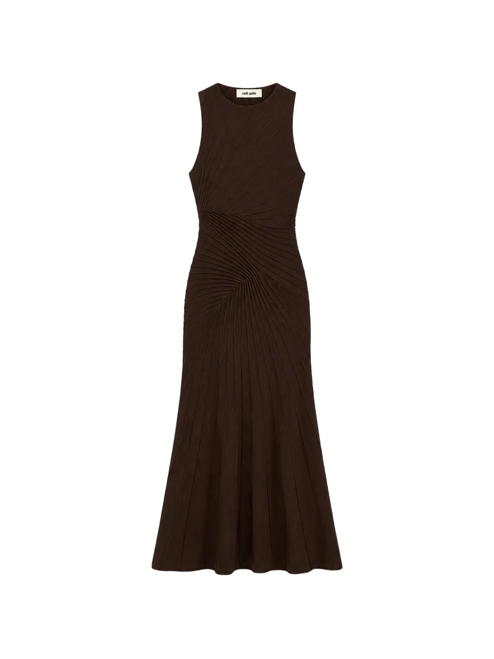 Cult Gaia Fen pleated midi dress - Marrone