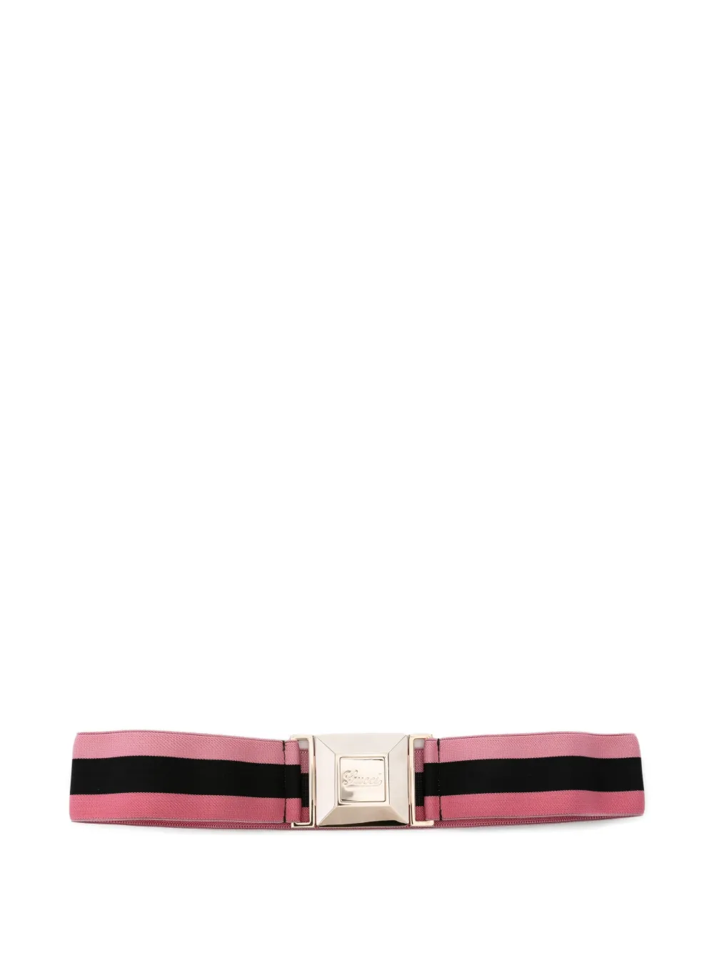 Gucci Pre-Owned 2000s striped buckle belt - Rosa