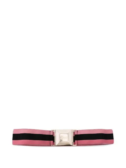 Gucci Pre-Owned 2000s striped buckle belt
