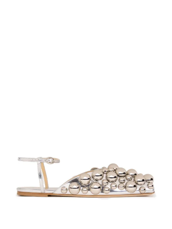 A.W.A.K.E. Mode Vivian Embellished Sandals in Silver