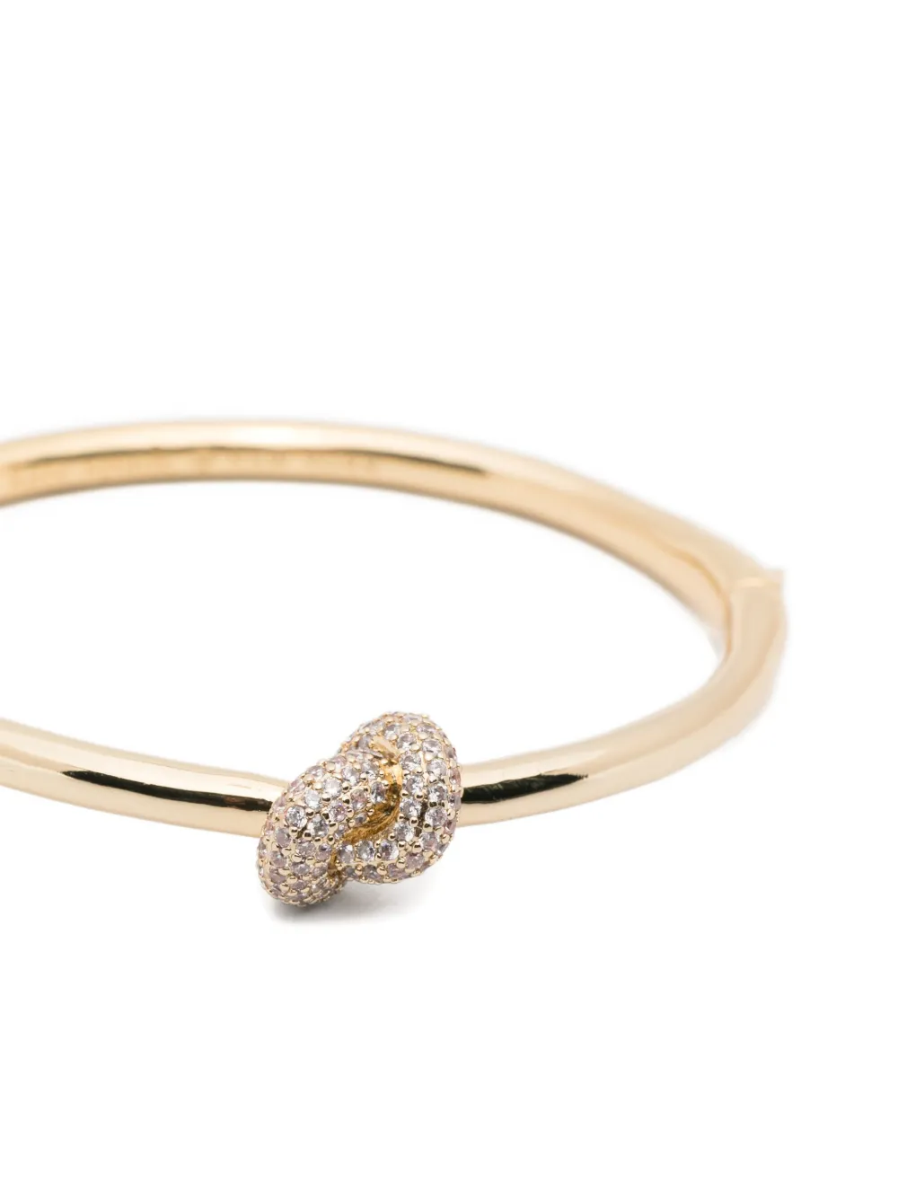 Kate Spade Sailor's Knot Pave Hinge Bangle In Gold