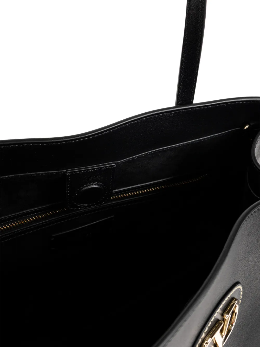Valentino Garavani VLogo Signature leren shopper Zwart