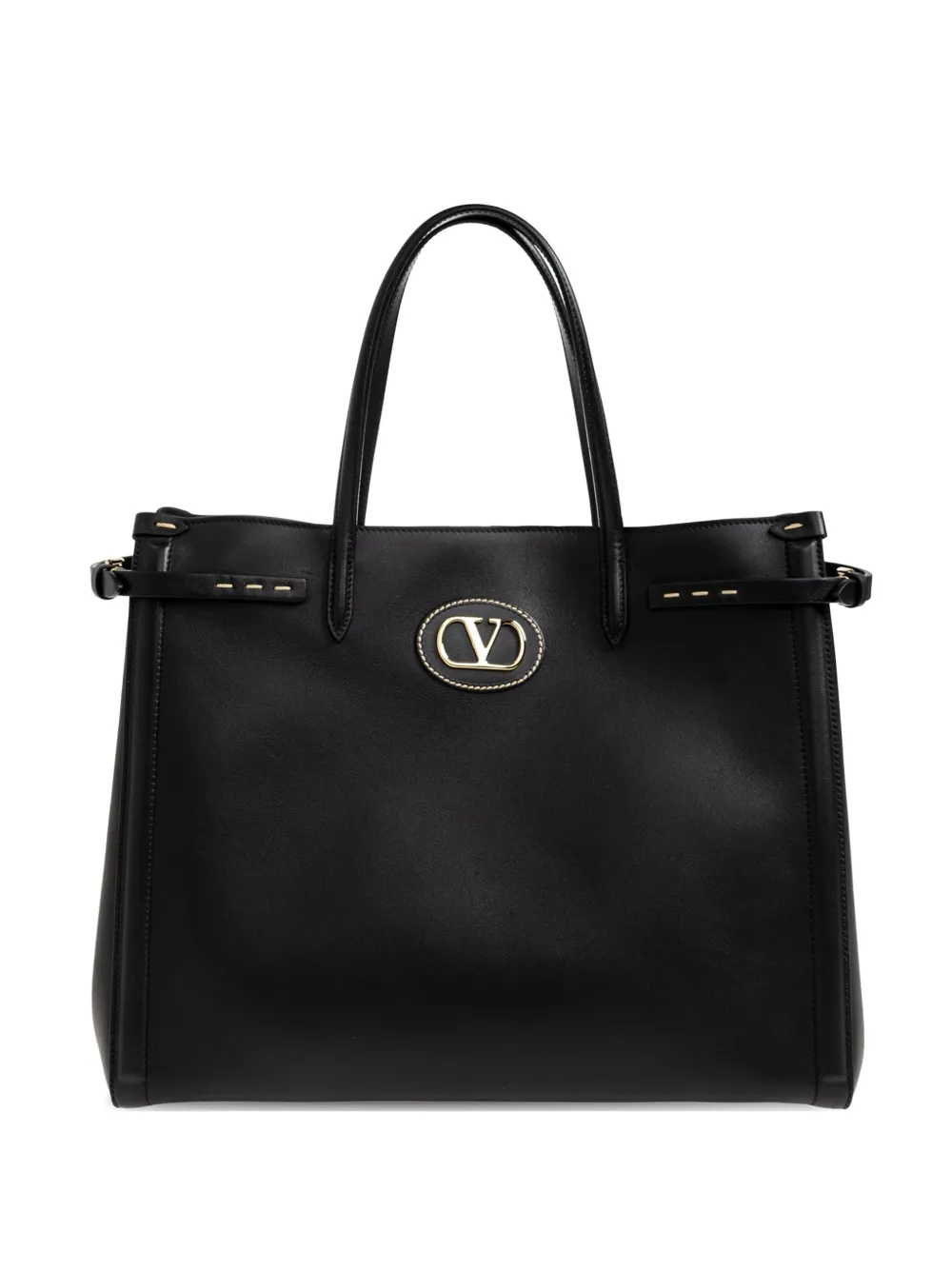 Valentino Garavani VLogo Signature leather tote bag - Schwarz