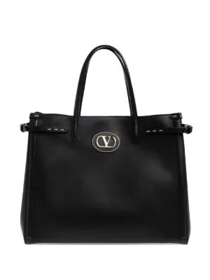 Valentino Garavani VLogo buckle-detail Tote Bag | ブラック