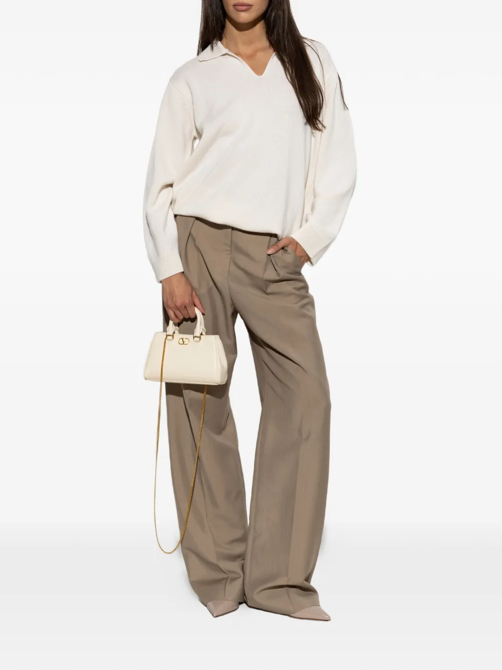 Valentino Garavani Trui met V-hals Beige