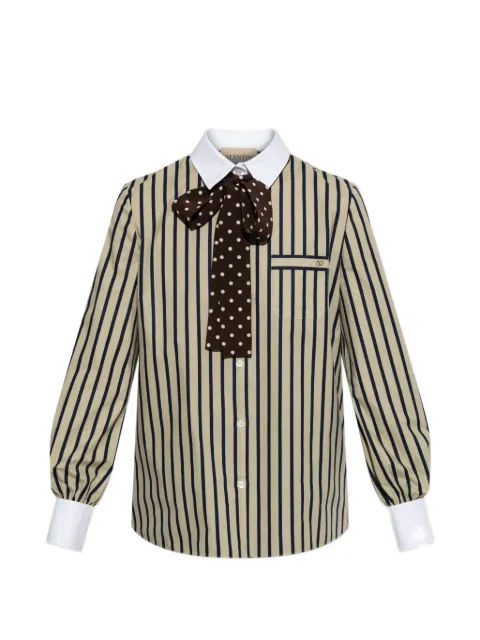 Valentino Garavani striped bow-detail shirt