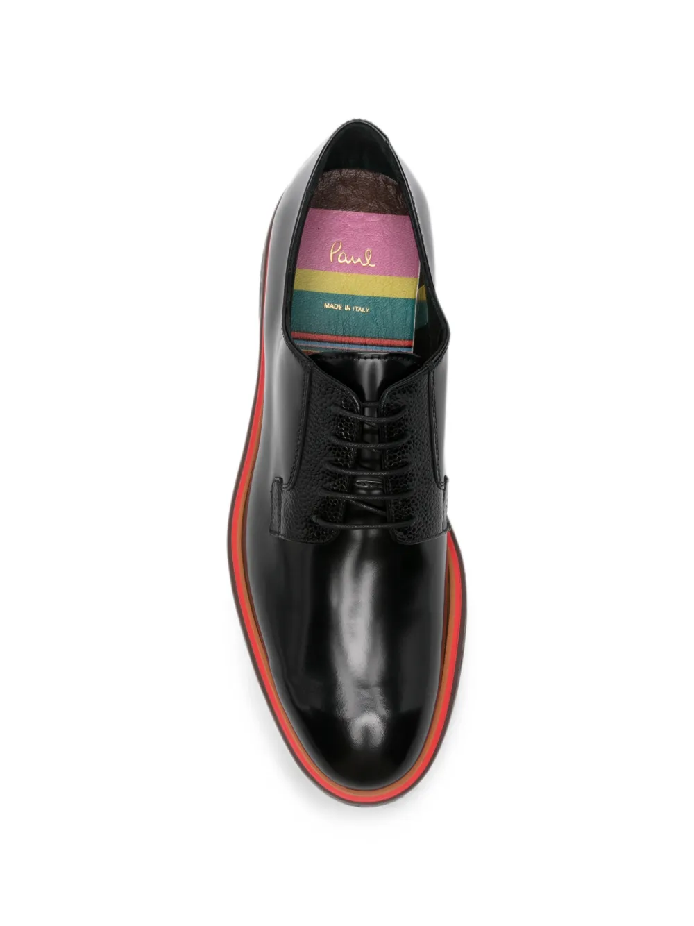 Paul Smith Ras polished leather Derby shoes Zwart